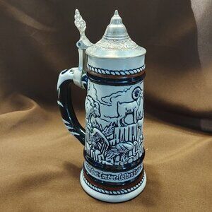 Vintage Avon Beer Stein with lid, 1976 Avon Collectible Beer Stein